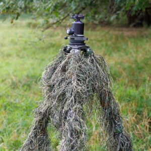 Ghillie statief camouflage dichtbij